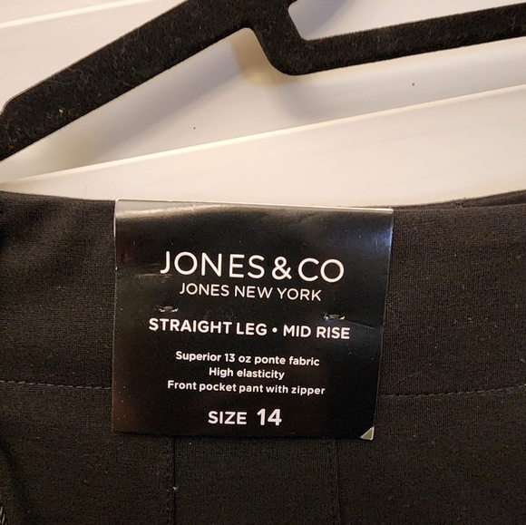 Jones New York Straight Leg Mid Rise Ponte Fabric Pant sz 14 - Picture 5 of 8